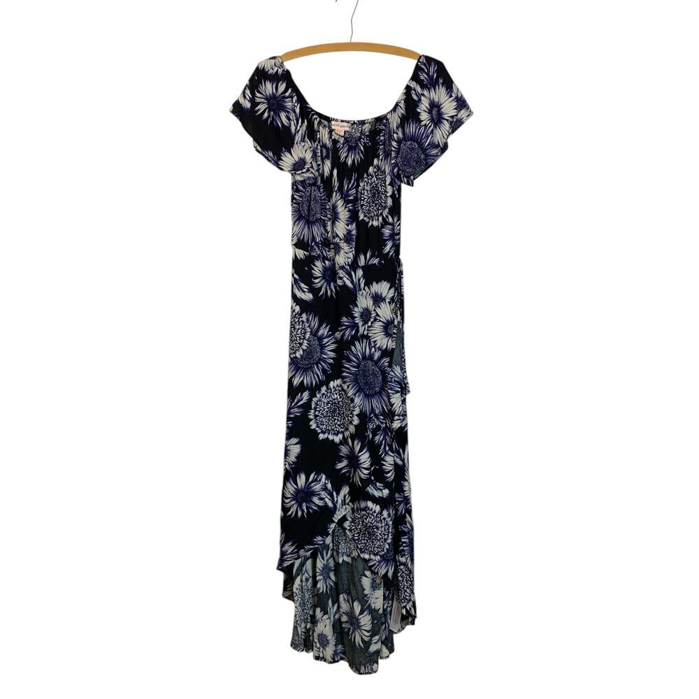 Wedding Guest Floral Maxi Dress Band of Gypsies Blue Size M